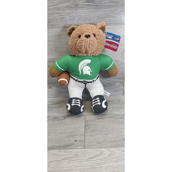 Michigan State University MSU Spartans 14” Toy Factory Plush Licensed Bear - Picture 1 of 8